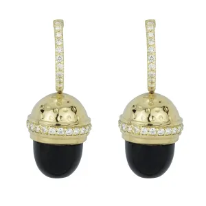 Earrings - Black Onyx And Diamond (2262D)