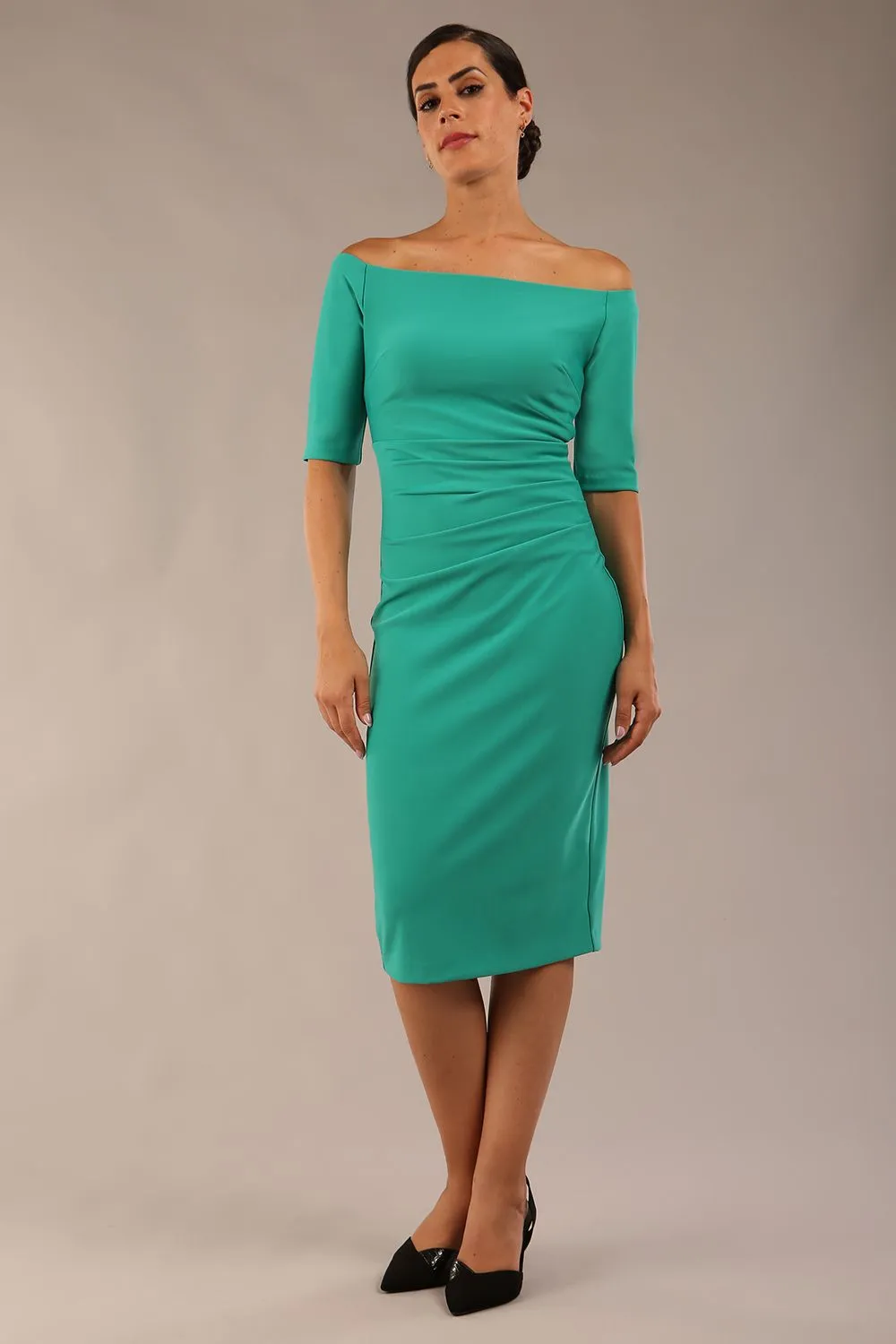 Estonia Off shoulder Pencil Dress