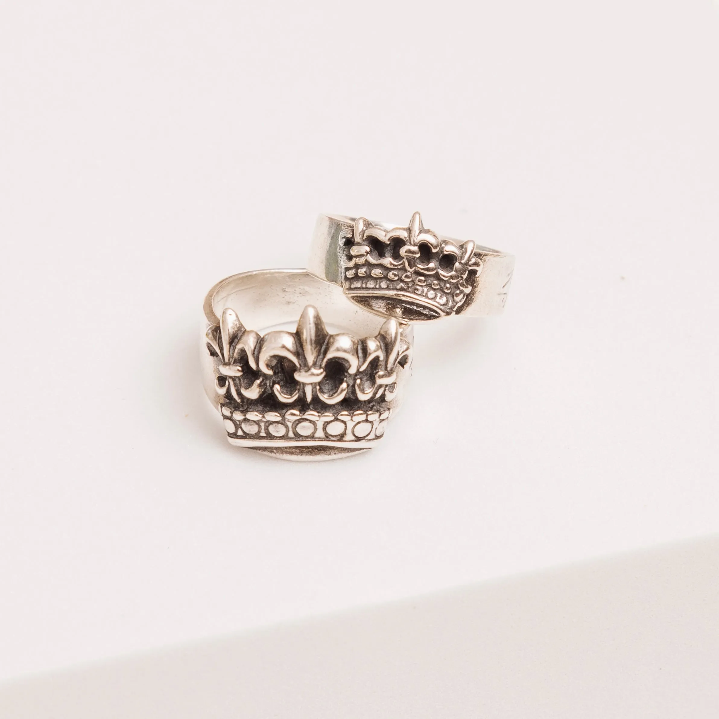 Fleur de Lis Triple Crown Small Ring