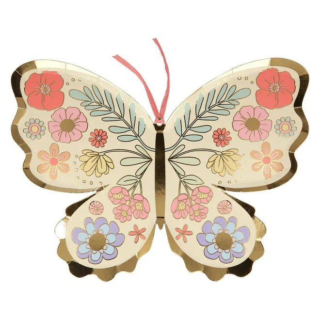 Floral Butterfly Plates