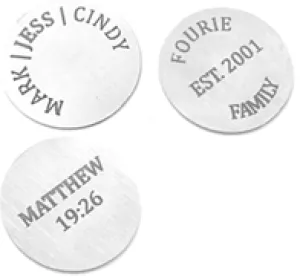 FLPD11 - Personalized Stainless Steel Disc for floating locket necklace