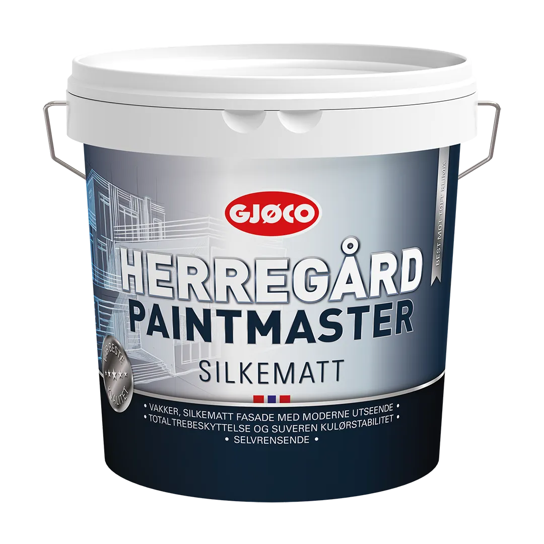 Gjöco Herregård Paintmaster  FÄRDIG VIT - Vacker matt fasadfärg