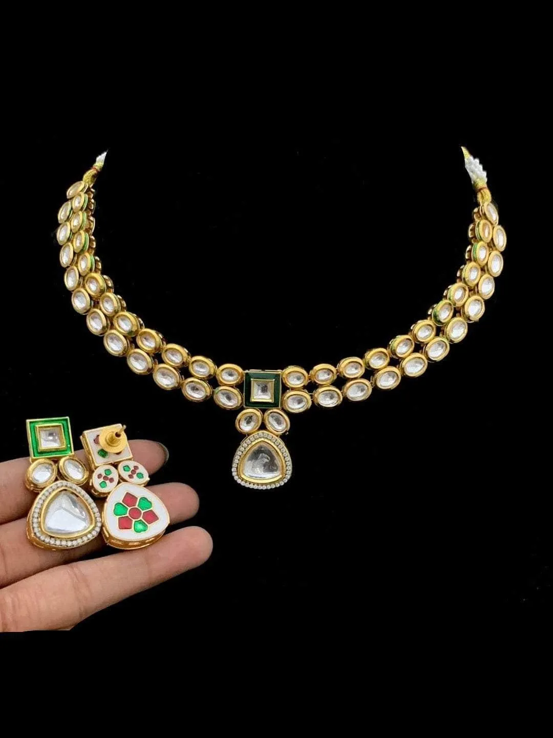 Green Hill Kundan Necklace