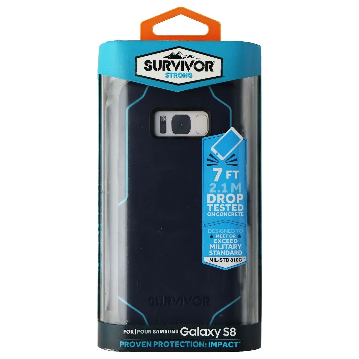 Griffin Survivor Strong Series Case for Samsung Galaxy S8 - Navy/Coral Blue