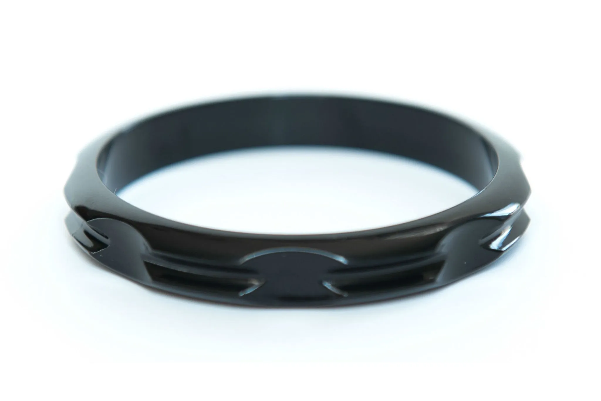 Hair Tie Bangle Plastic Black