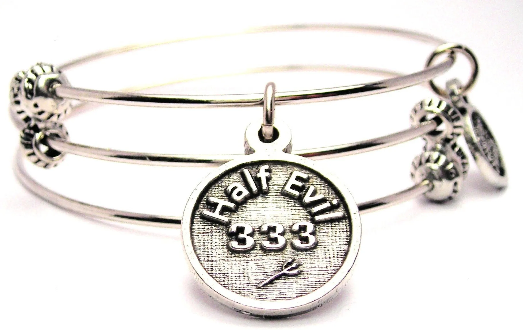 Half Evil 333 Triple Style Expandable Bangle Bracelet