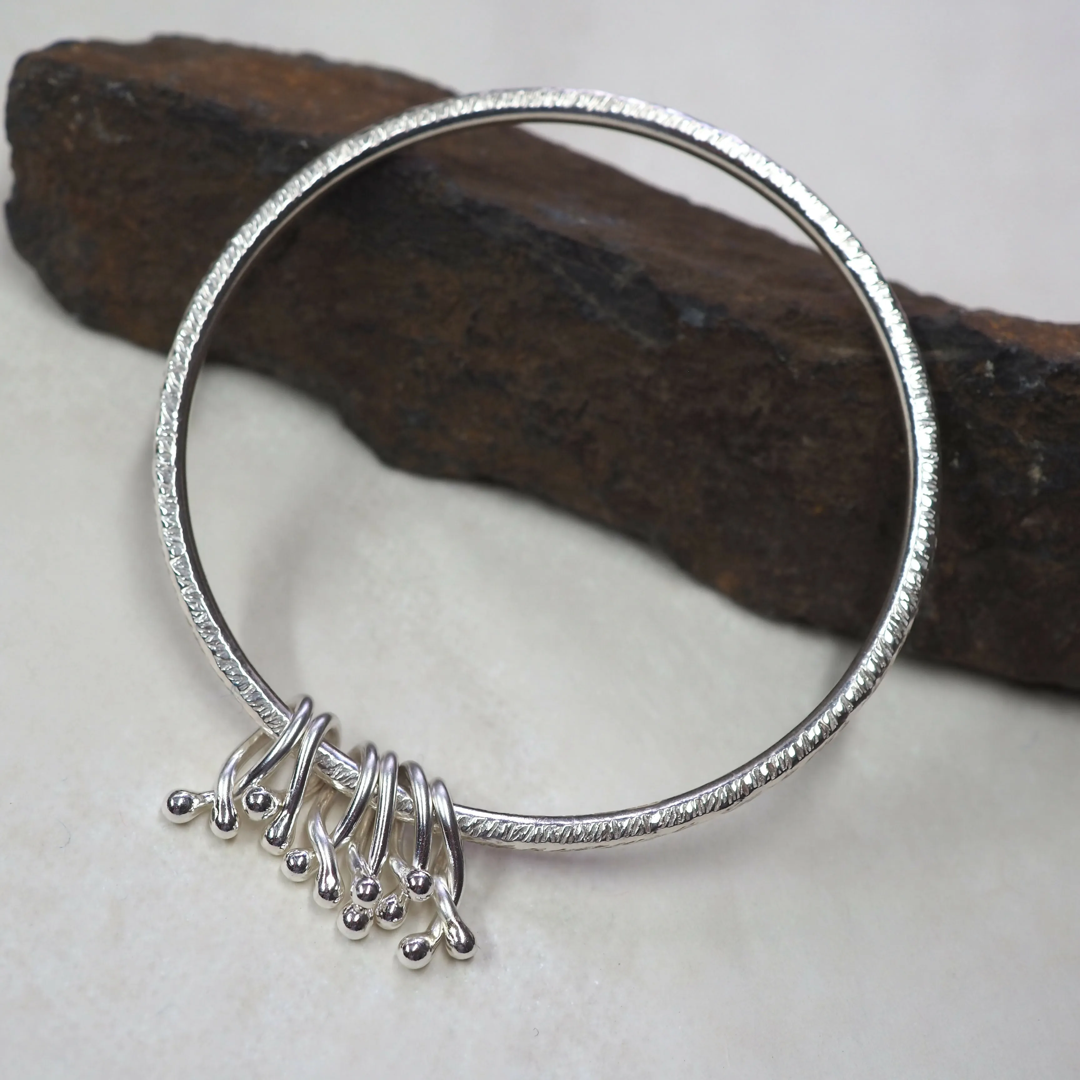 Hallmarked Silver 'Hug' Bangle