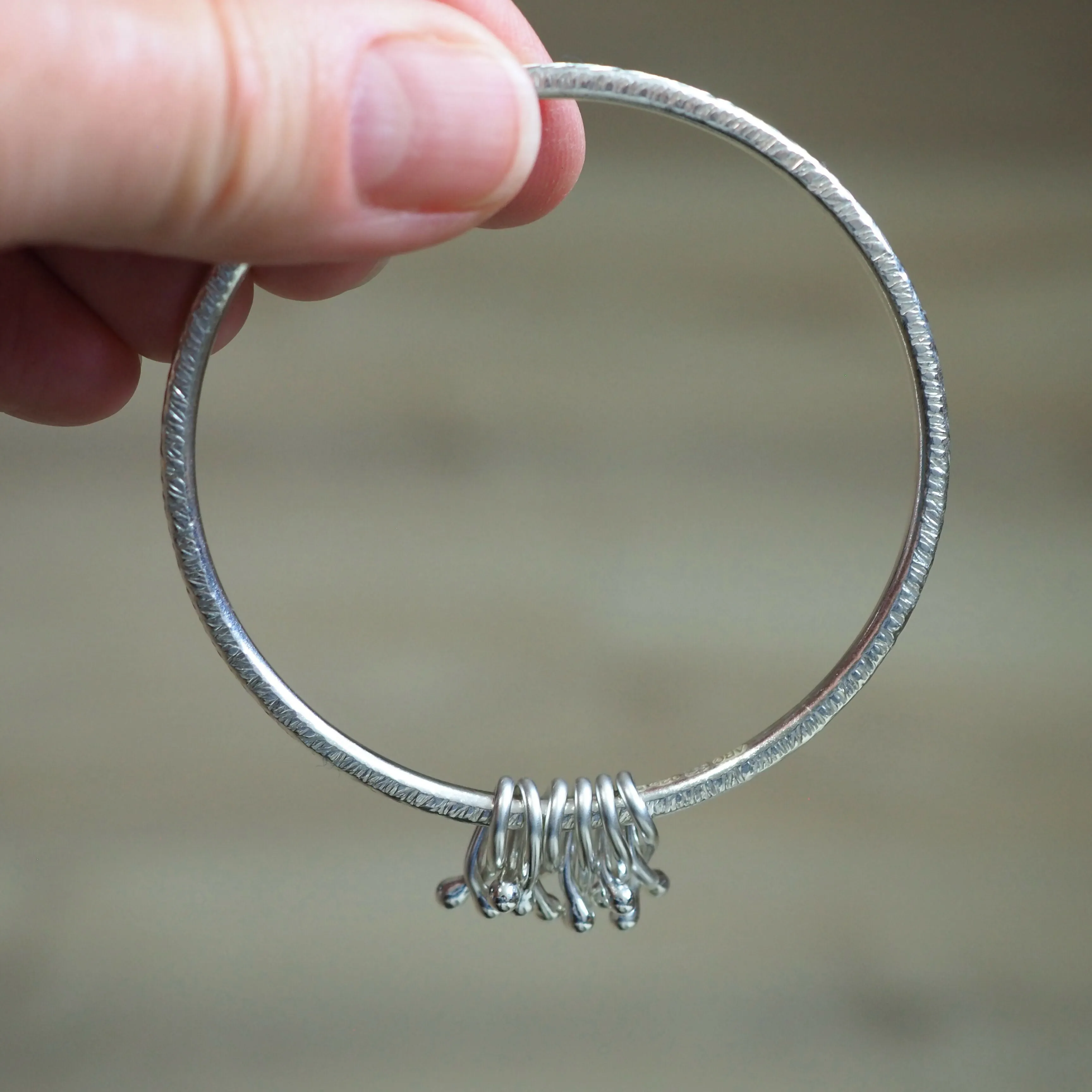 Hallmarked Silver 'Hug' Bangle