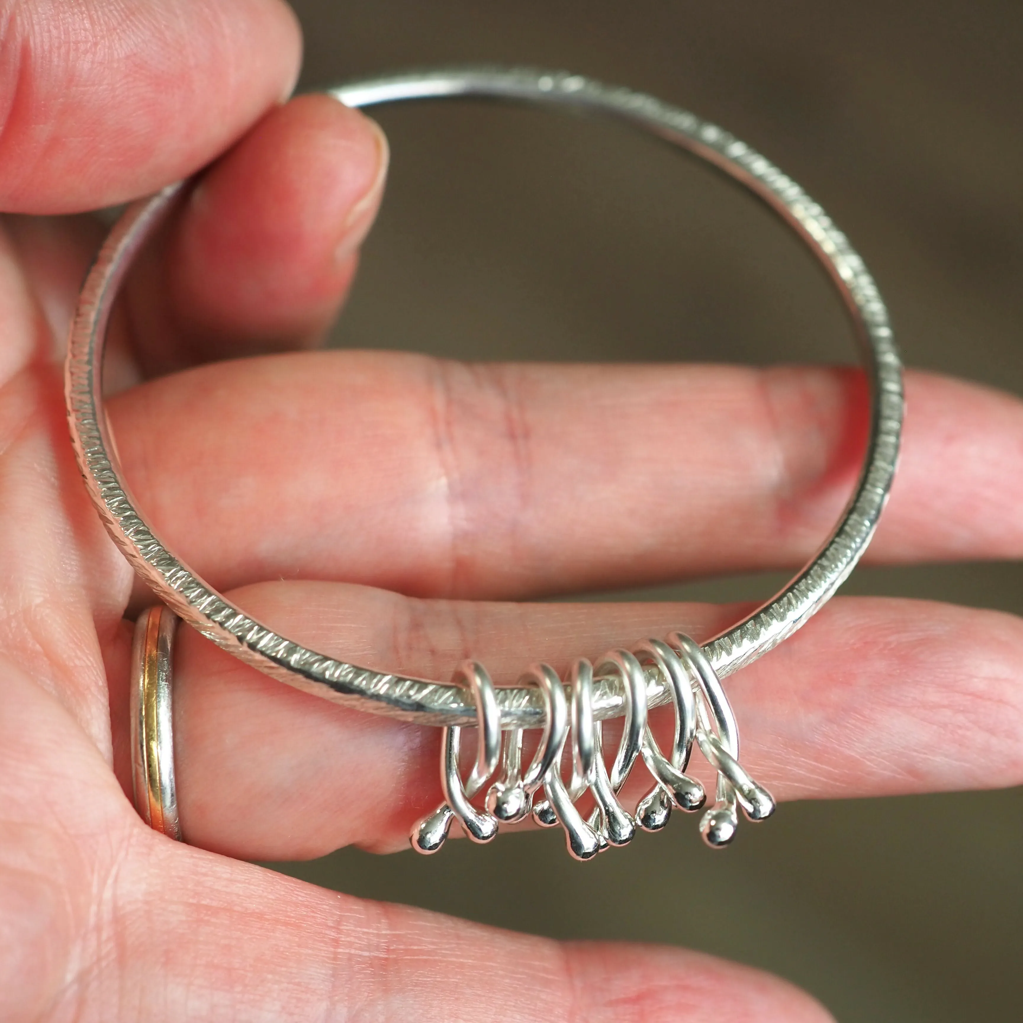 Hallmarked Silver 'Hug' Bangle