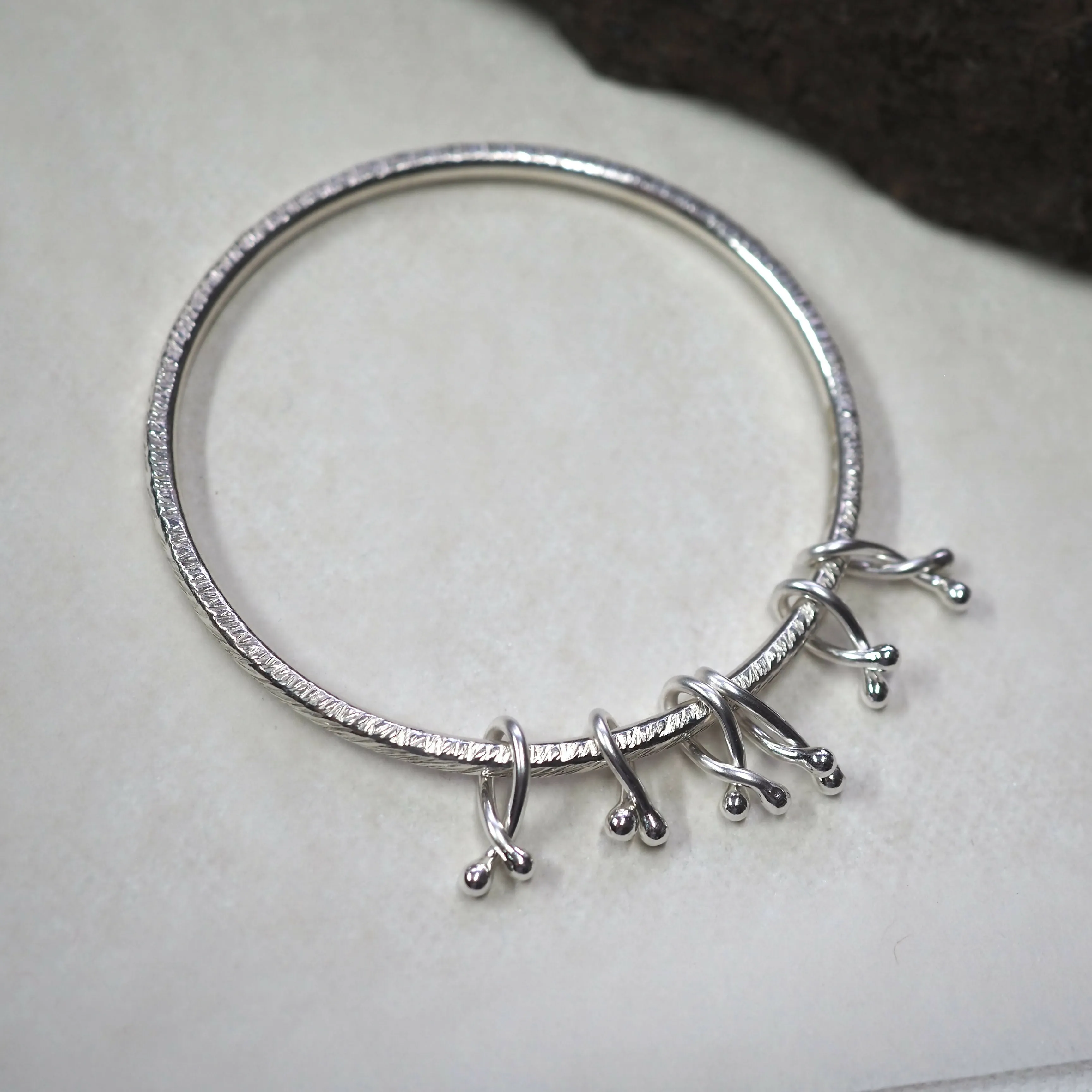 Hallmarked Silver 'Hug' Bangle