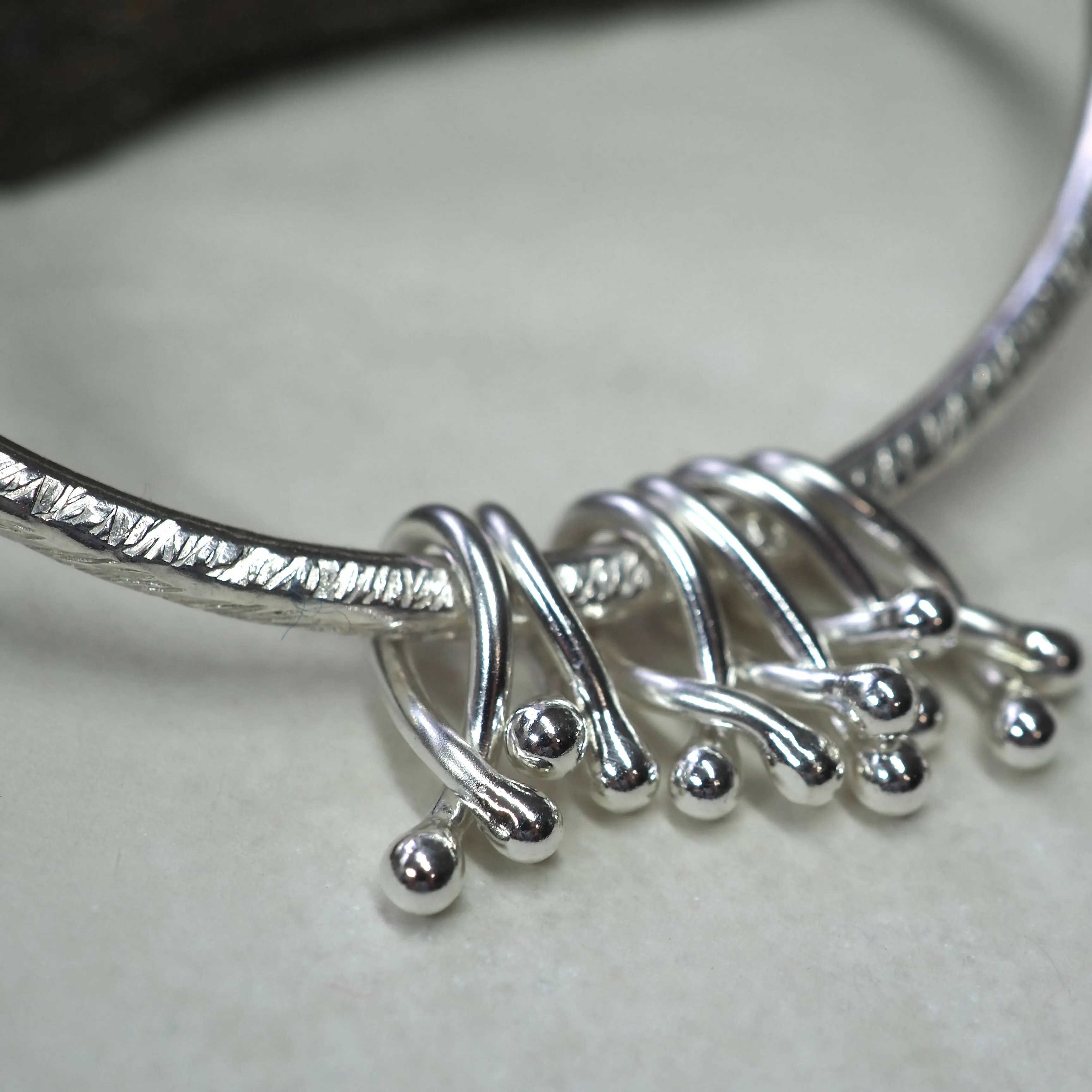 Hallmarked Silver 'Hug' Bangle