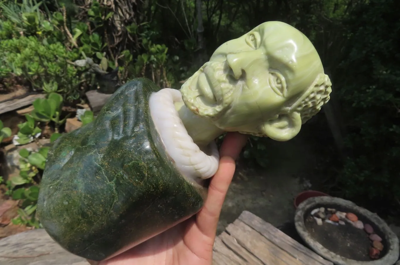 Hand Made African Bust Stone Carving x 1 From South Africa