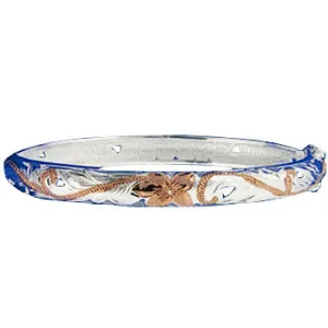 Hawaiian Jewelry Scroll See Through Oval Open Bangle 8mm