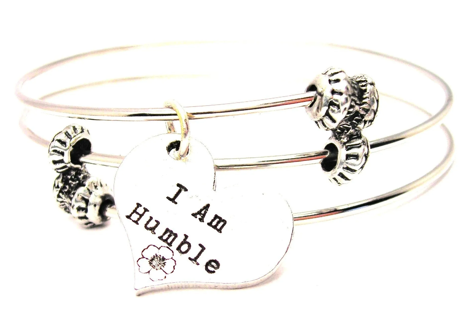 I Am Humble Triple Style Expandable Bangle Bracelet