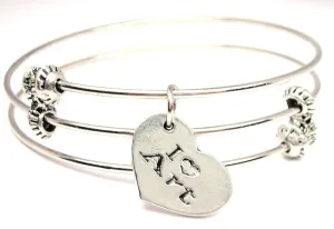 I Love Art Triple Style Expandable Bangle Bracelet