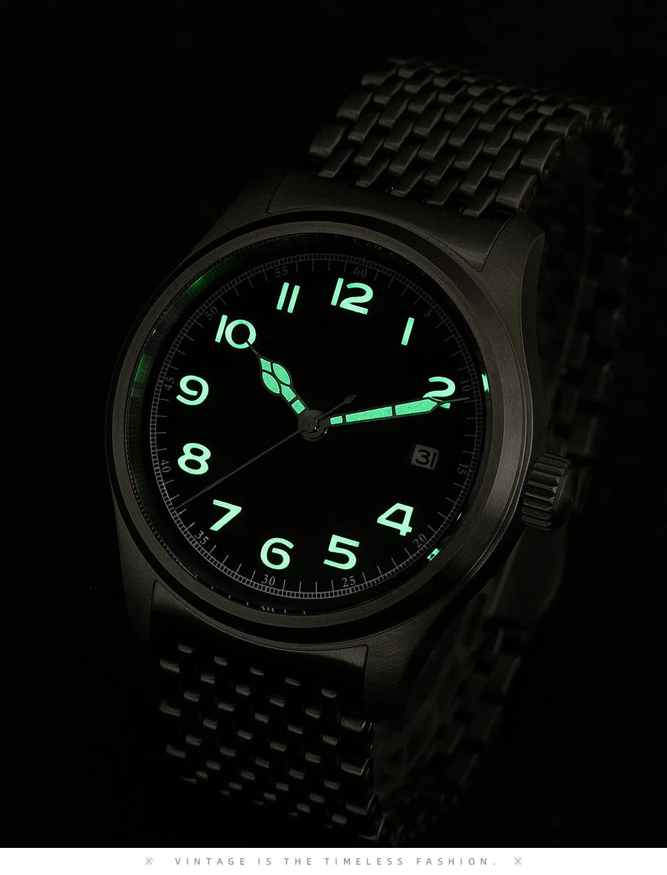 Ironwatch 38mm Military Pilot Watch