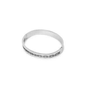 Ivy Stone Bangle Bracelet - Silver