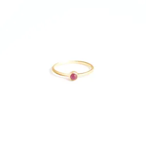 July Ruby Mano Birthstone Ring