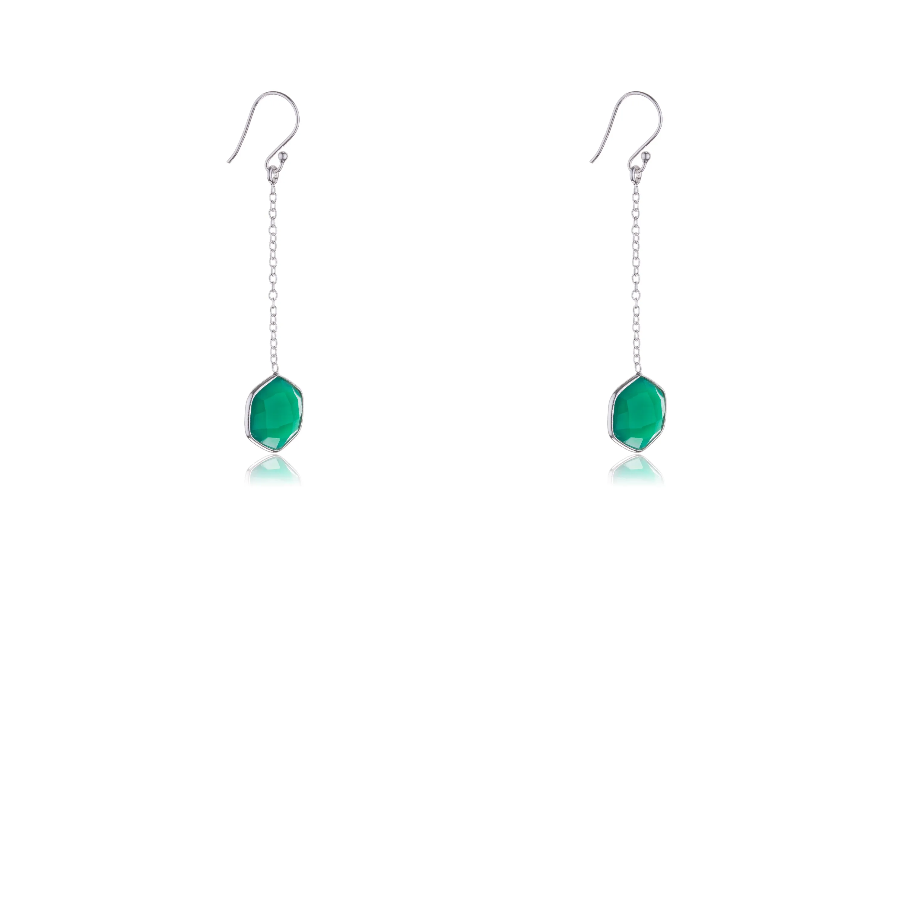 Keiko, Green Onyx Earrings