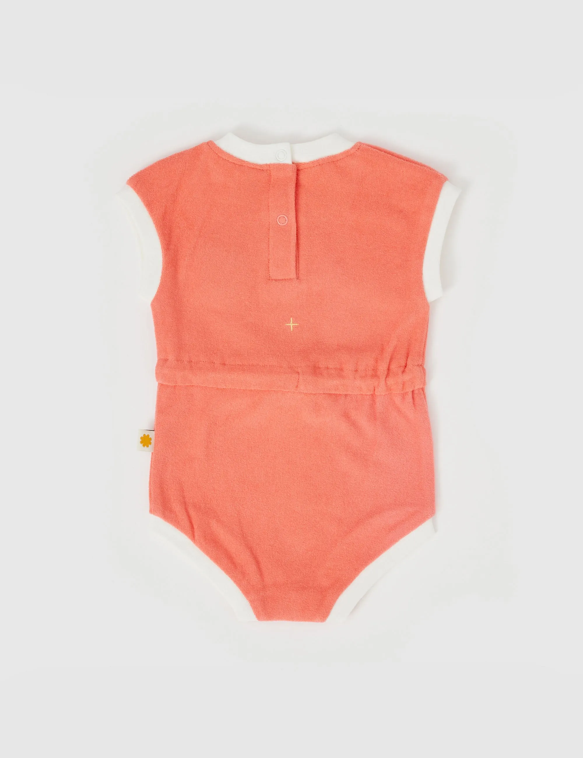 Koala Hug Terry Towelling Romper - Melon