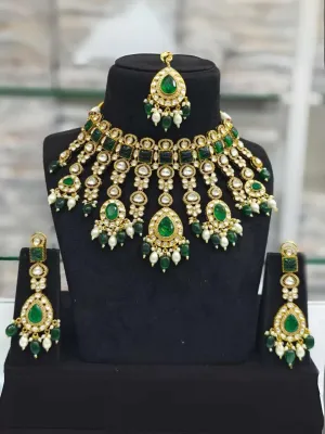 Kundan Polki Heavy Choker Set