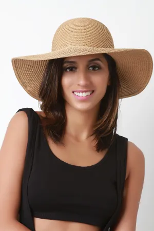 Lace-Up Back Straw Sun Hat