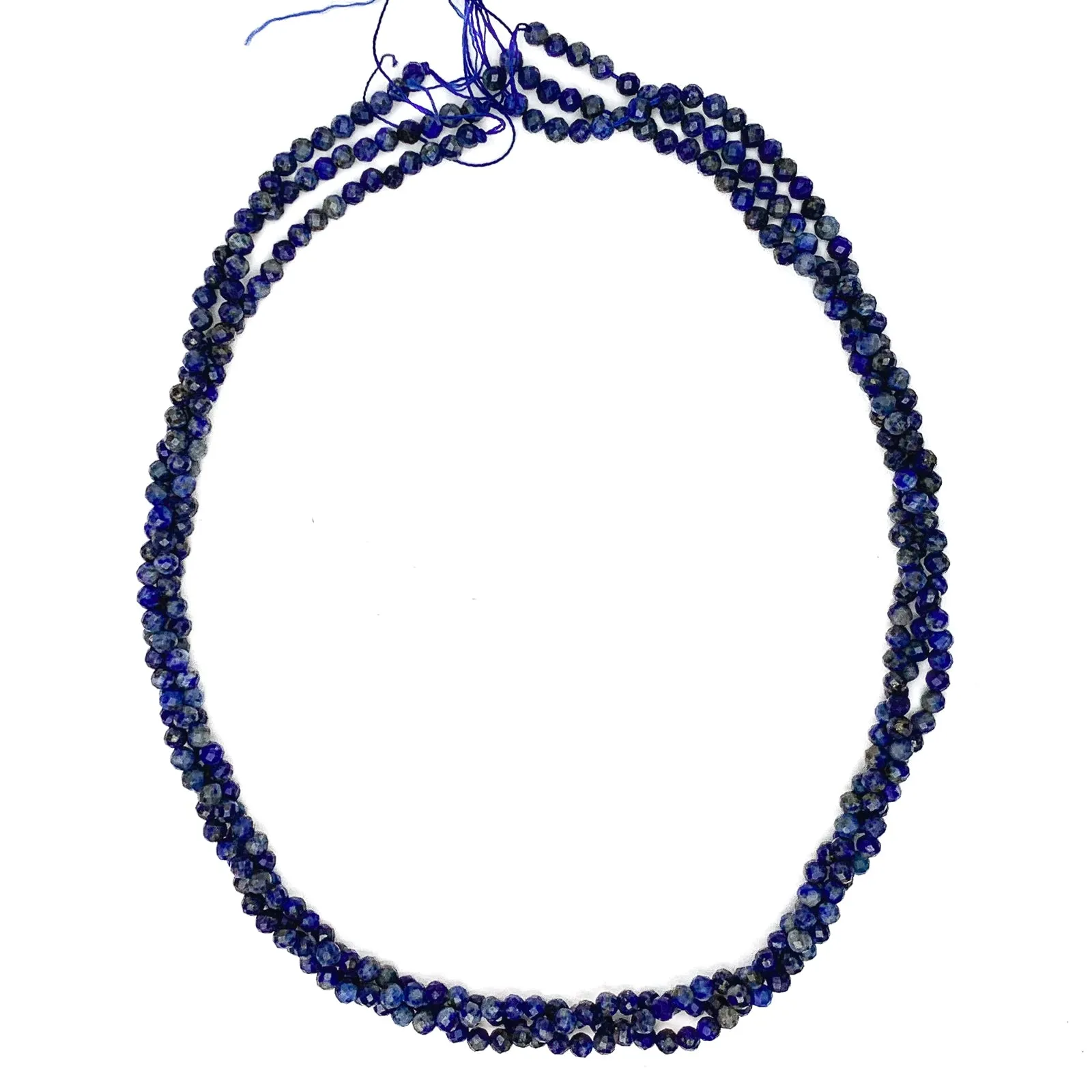 Lapis Lazuli 3.5mm Faceted Rounds Bead Strand