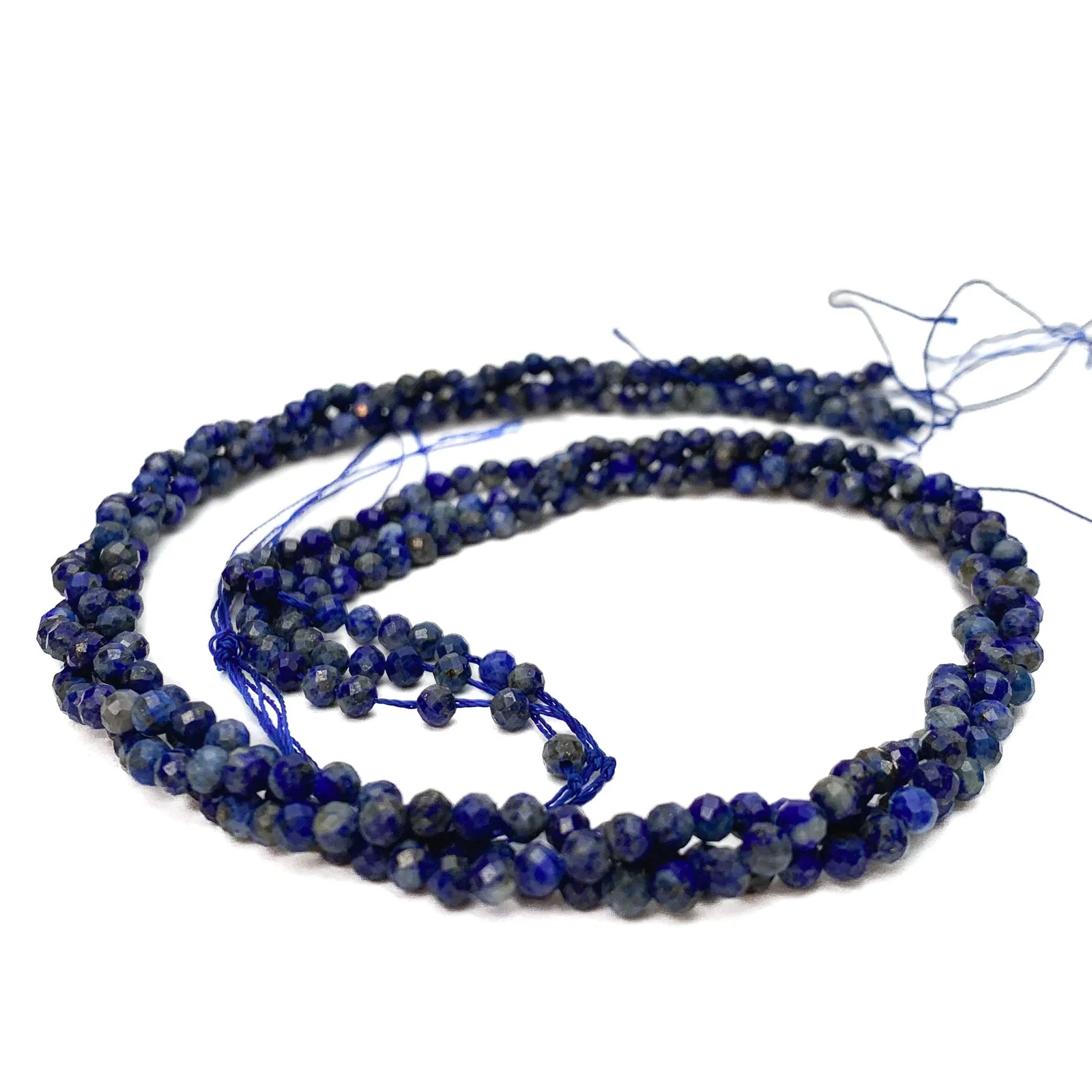 Lapis Lazuli 3.5mm Faceted Rounds Bead Strand