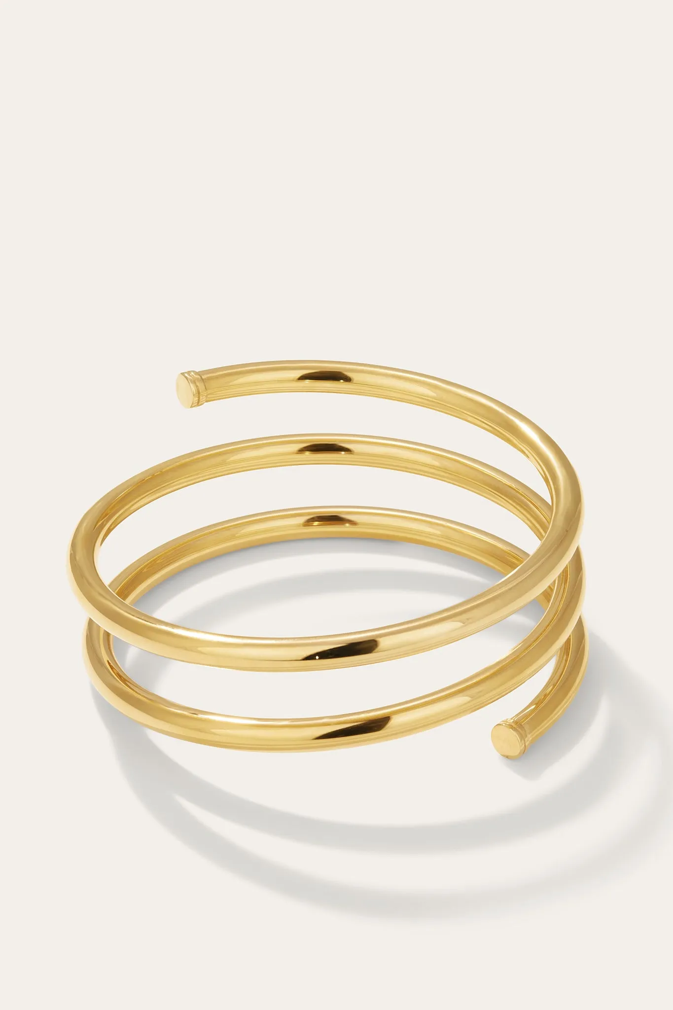 Large Coil Gold Plated Bangle