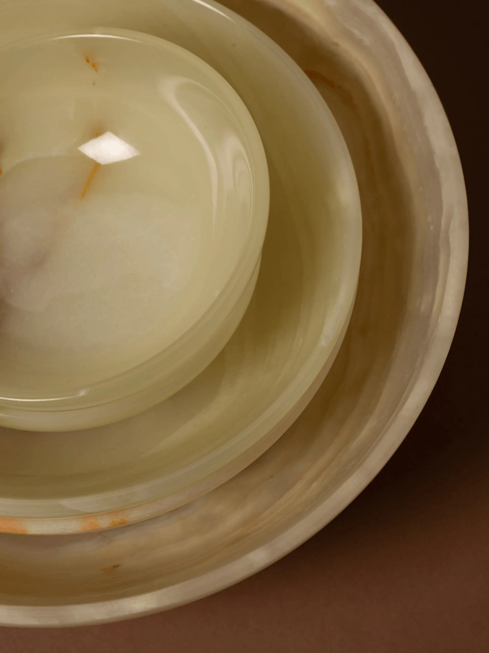 Large green onyx bowl