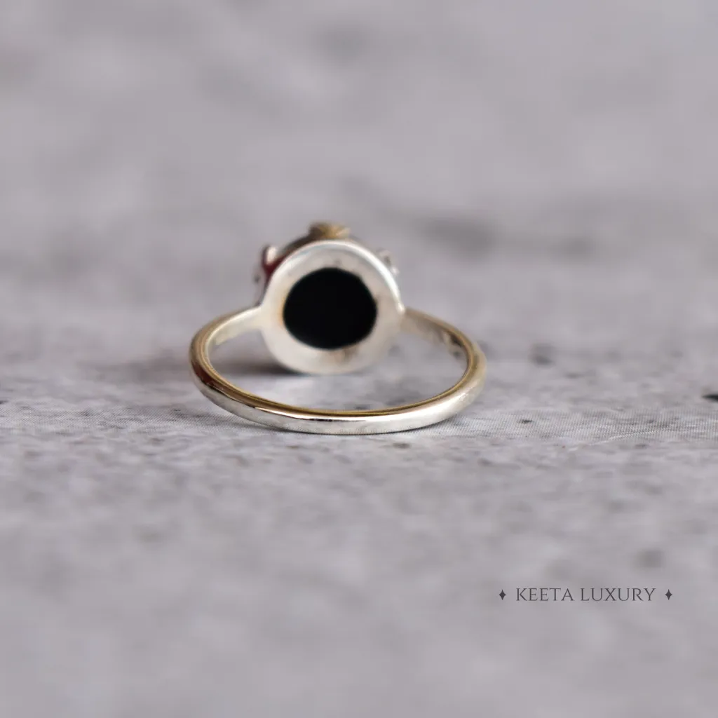 Leafy Bloom - Black Onyx Ring