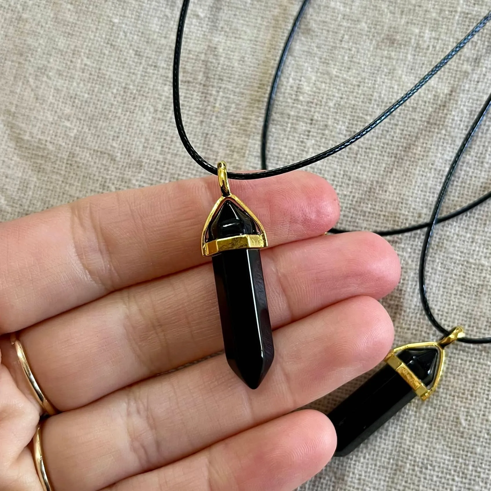 Lithos Point Pendant - Onyx