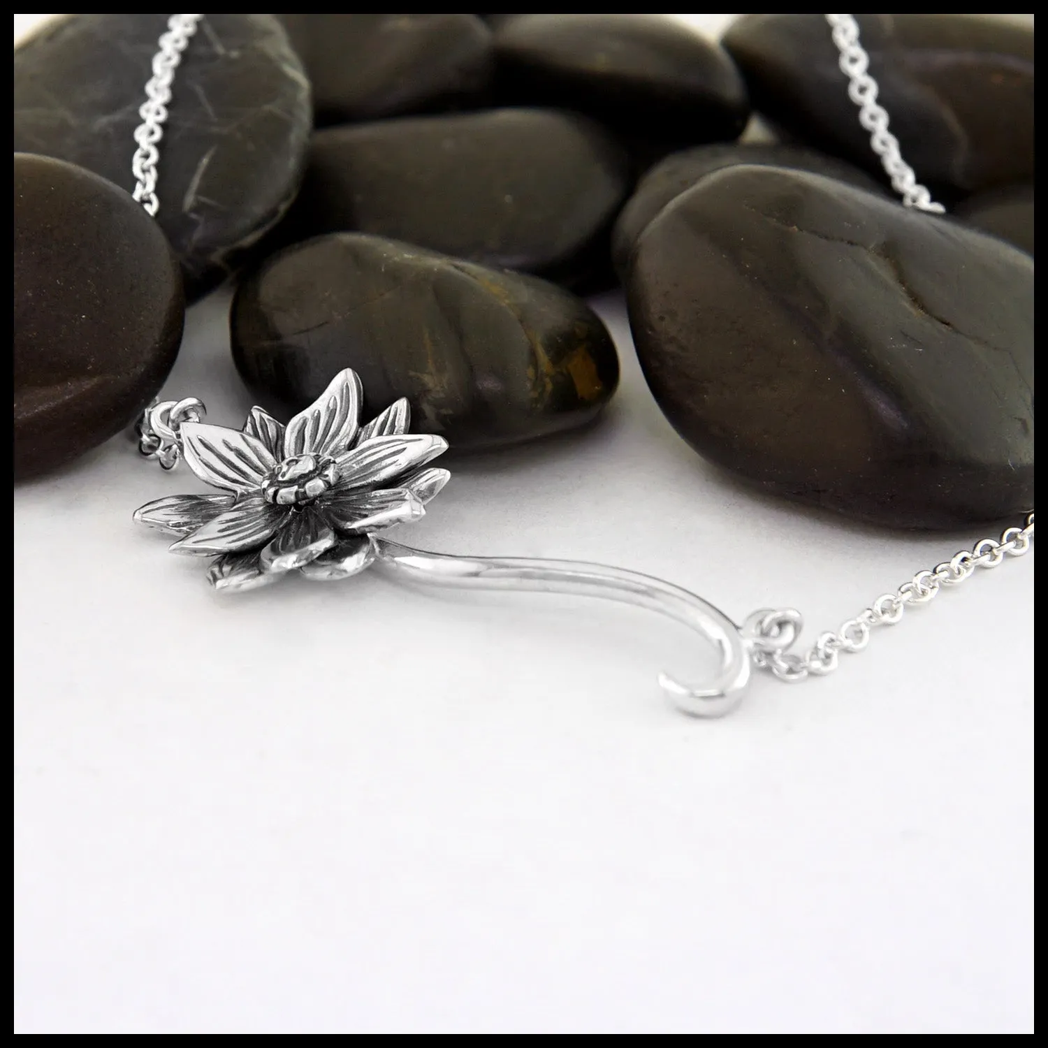 Lotus Pendant in Sterling Silver