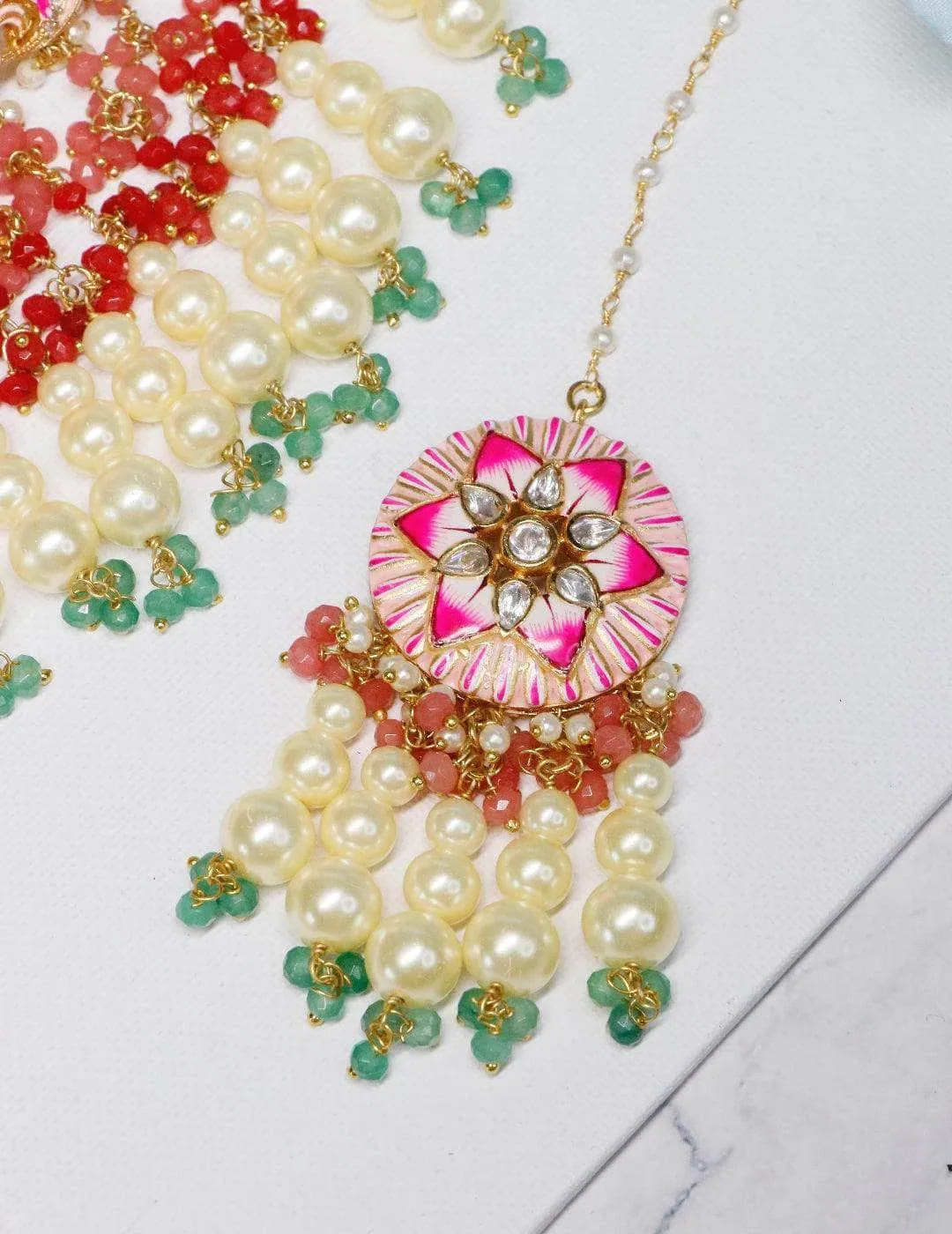 Maharani Enamel Pendant Necklace