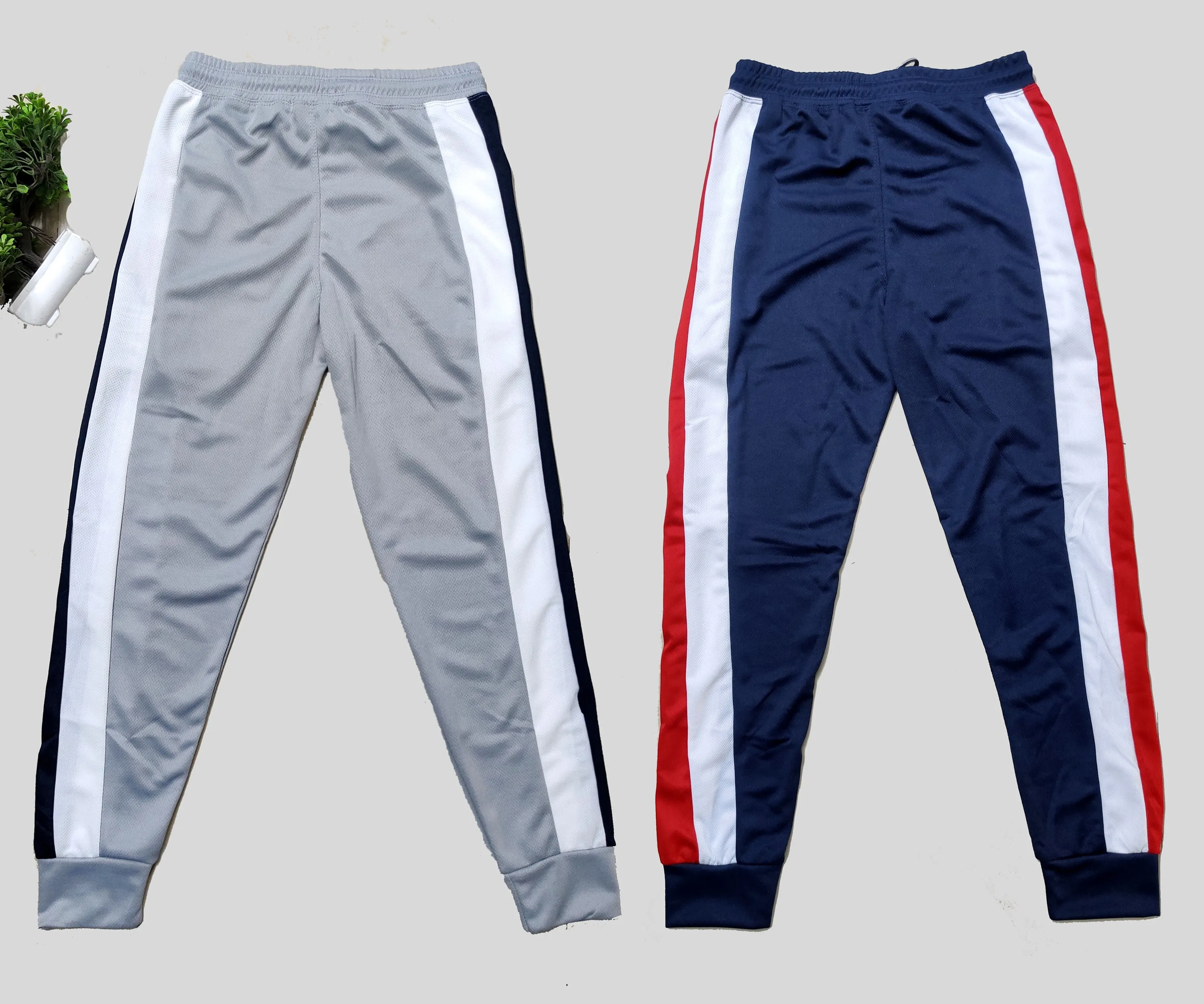 Men Colorblock Grey/Dark Blue Joggers (Pack of 2)