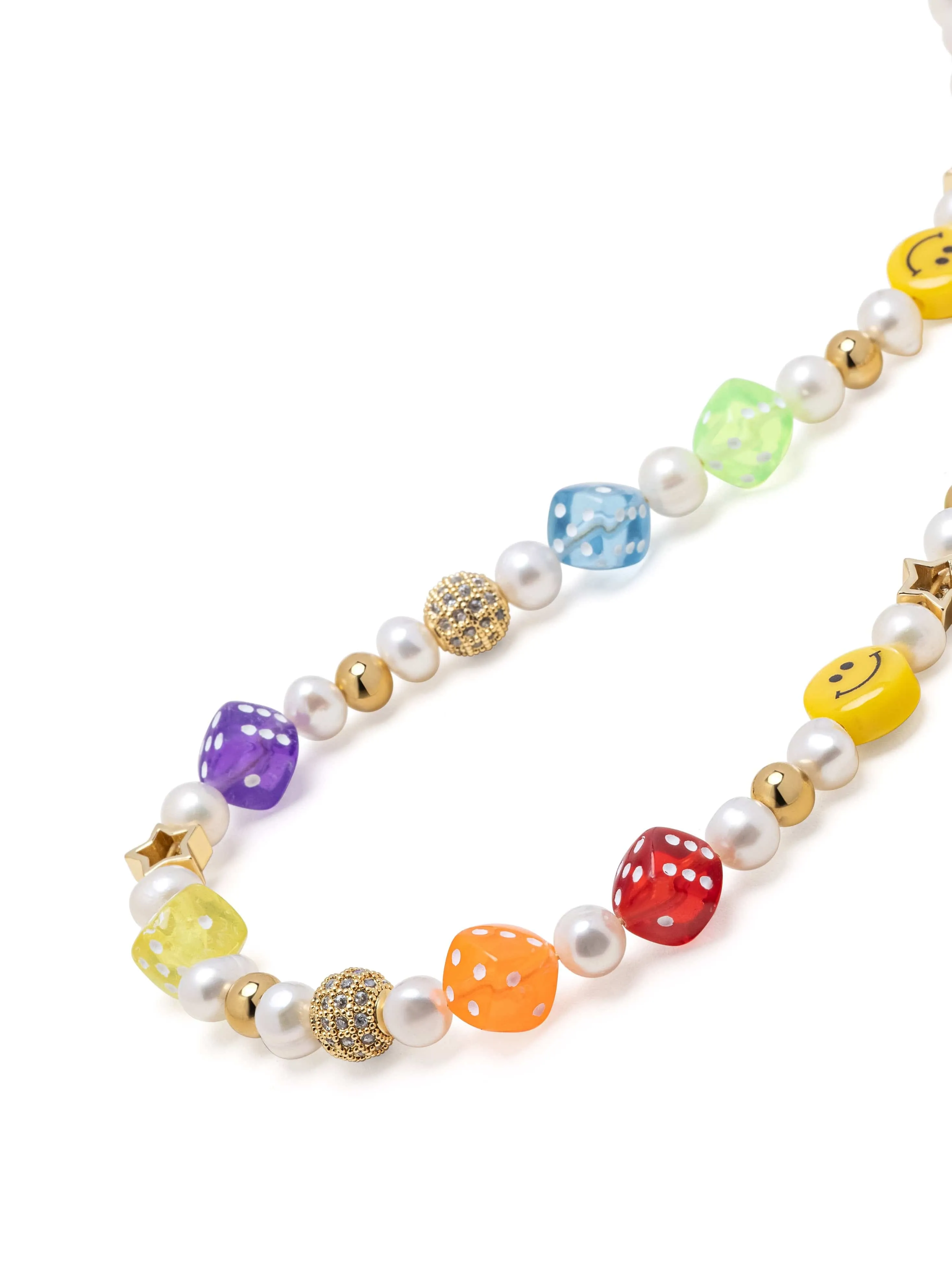 Men's Pair of Dice Pearl Choker