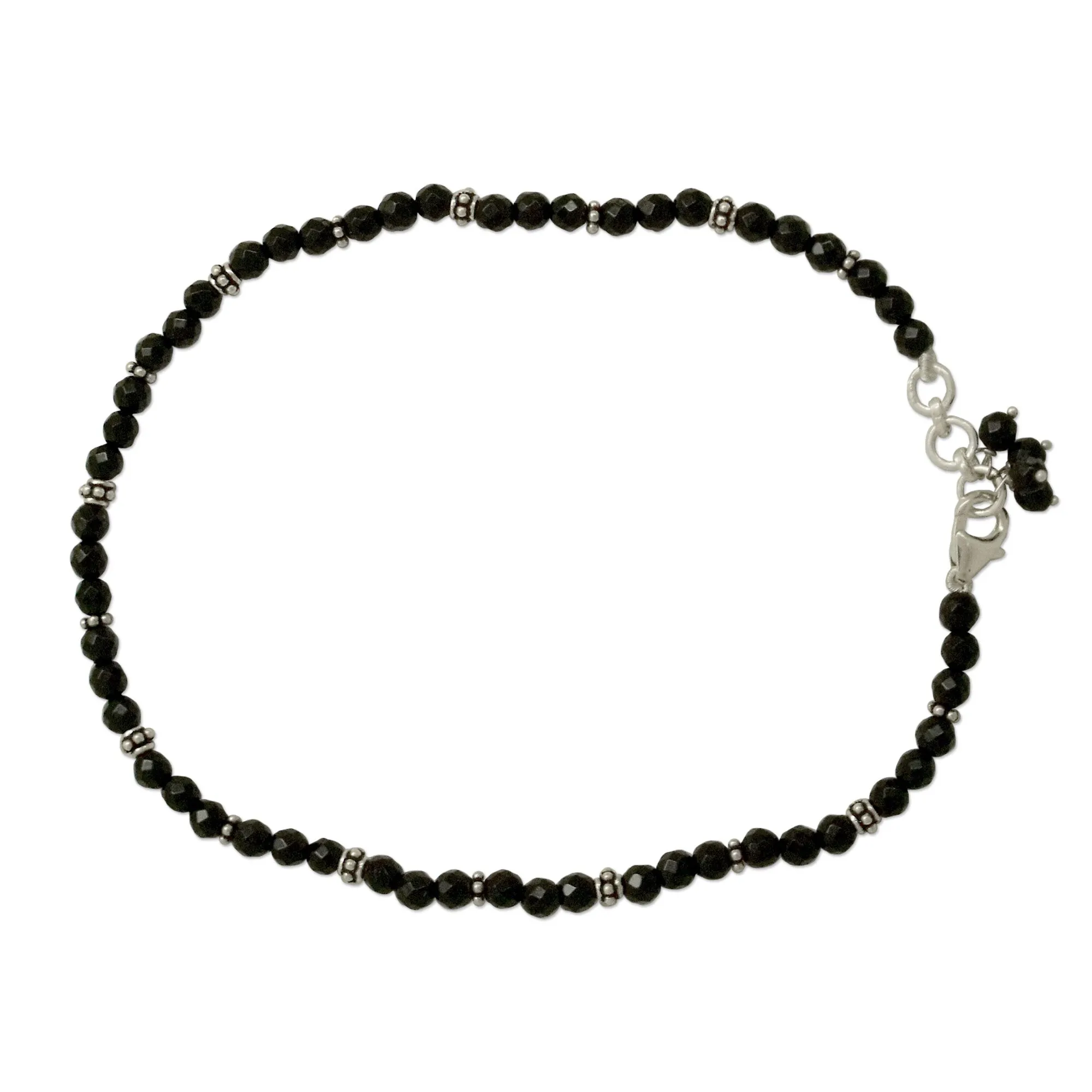 Midnight Grace Beaded Anklet