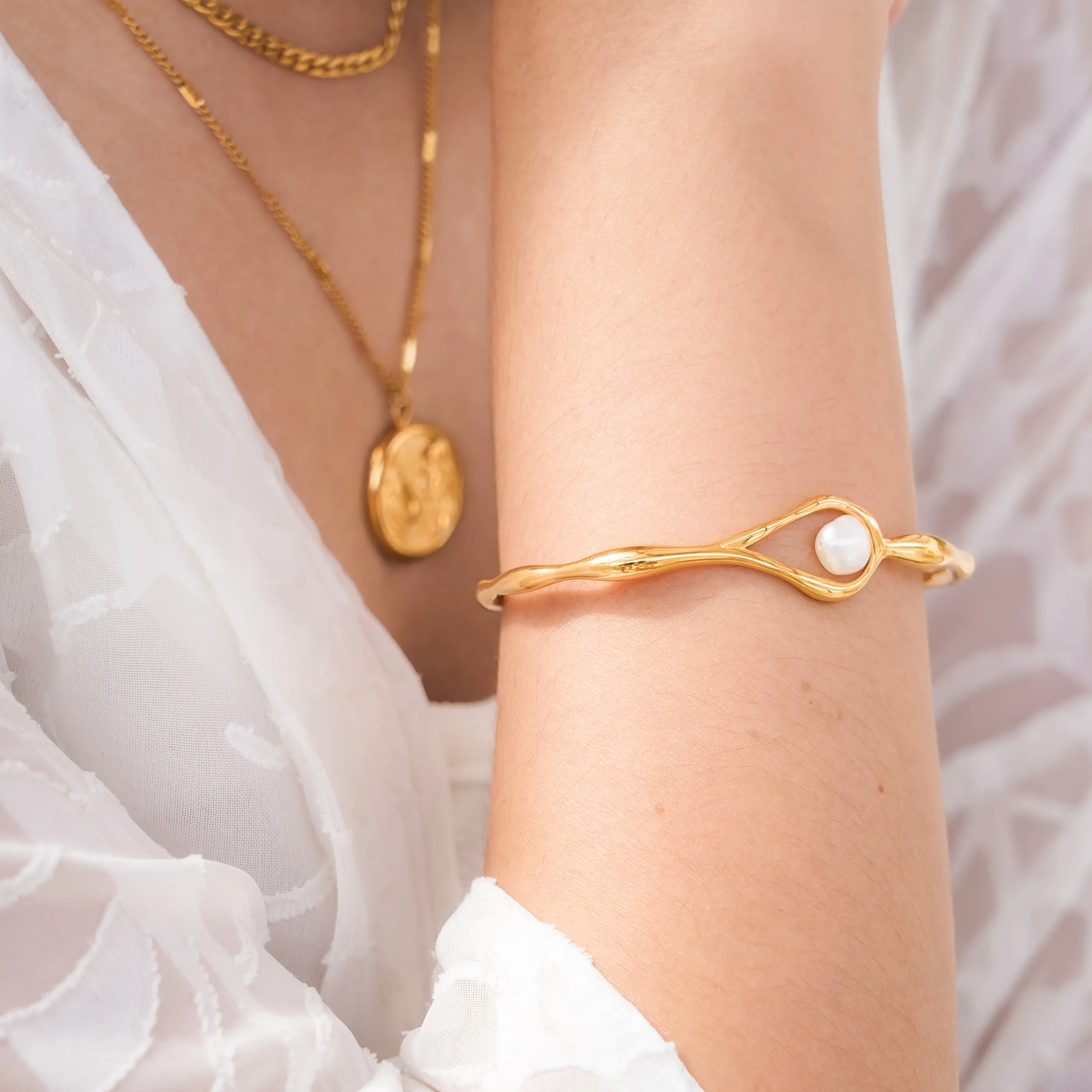 Milk and Honey Cuff Bracelet