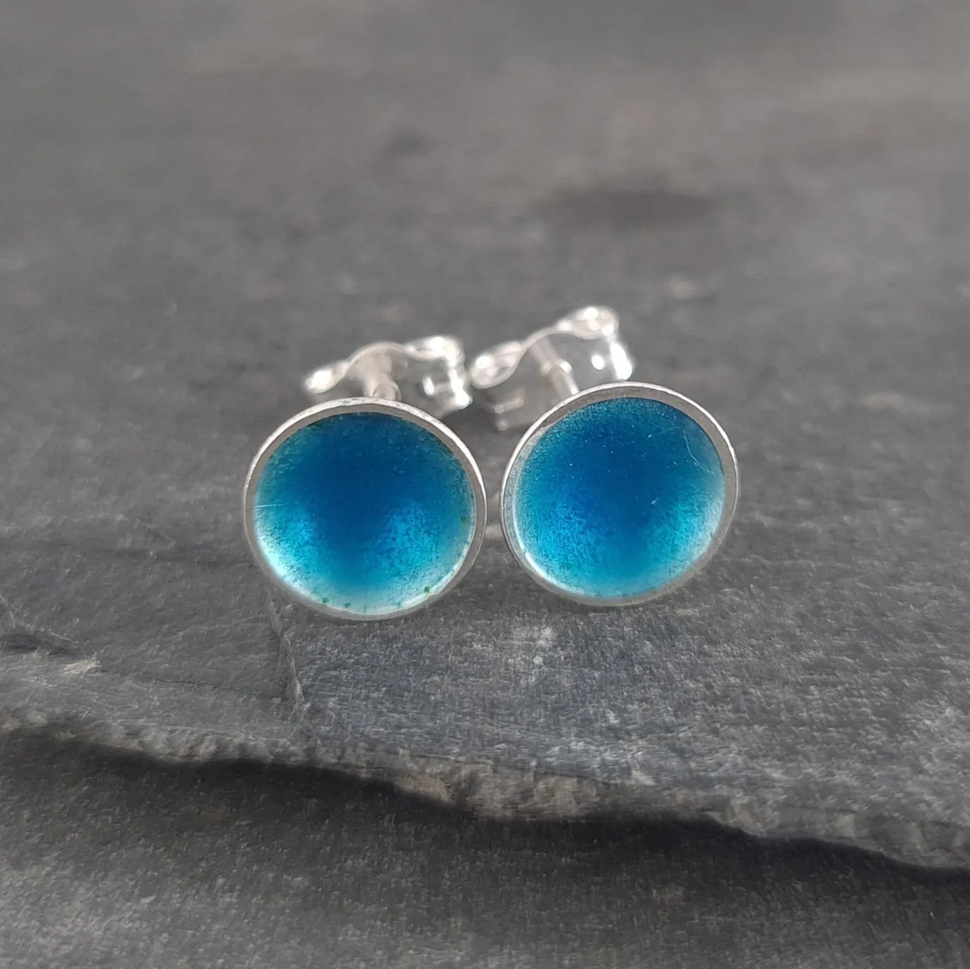 Minnie Enamelled Sterling Silver Stud Earrings