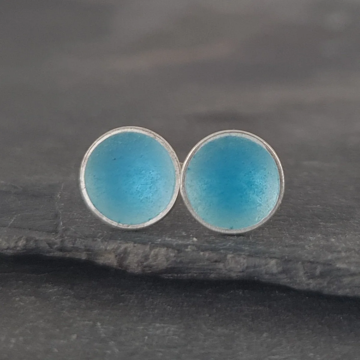 Minnie Enamelled Sterling Silver Stud Earrings