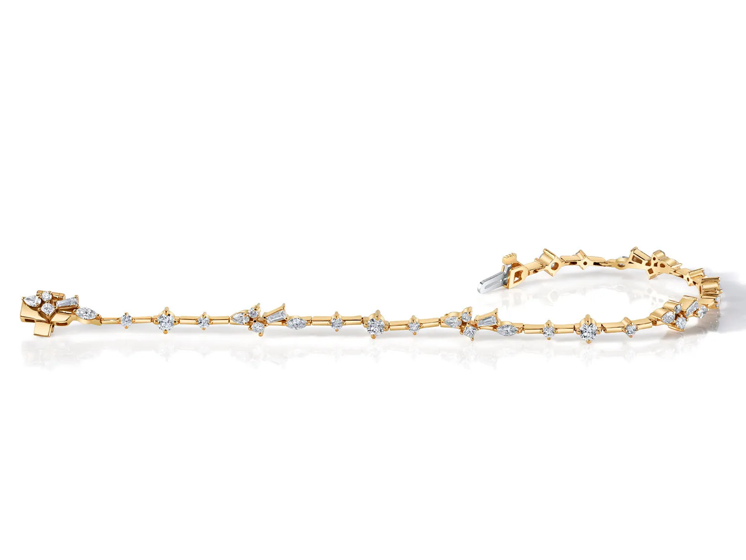 Mixed-Cut Diamond Bracelet