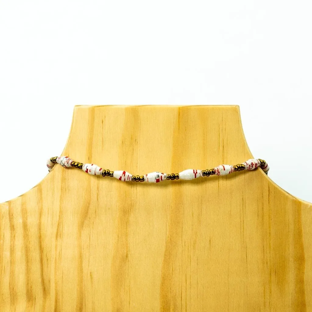 Necklace -  Strawberry Swirl Choker