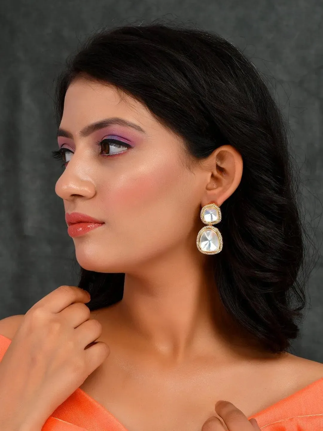 Nikita Dutta In Polki Stone Ad Earring