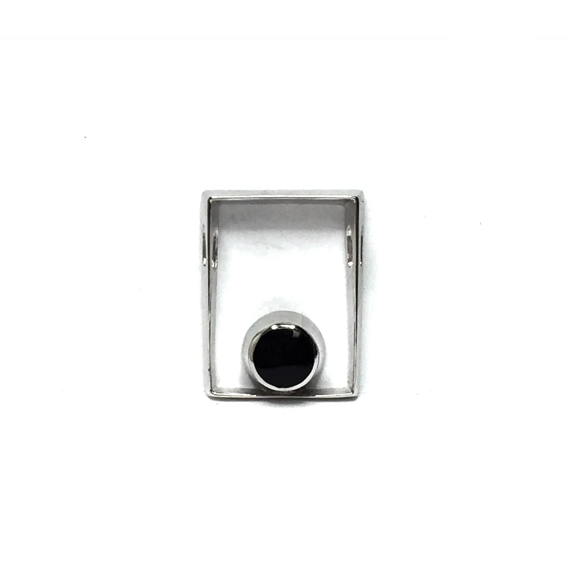 Onyx Round Inlay Rectangle Design Pendant