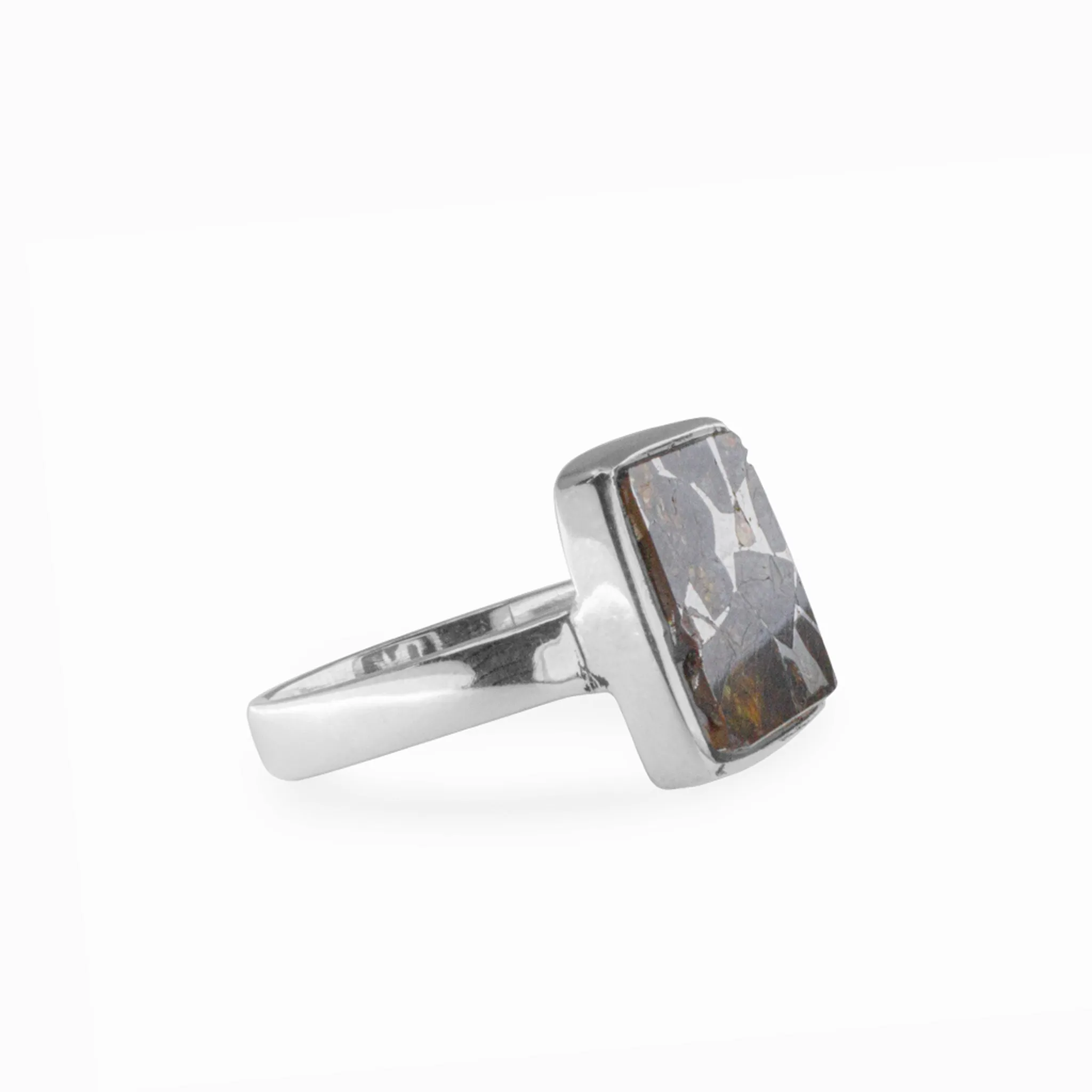 Pallasite Meteorite Ring