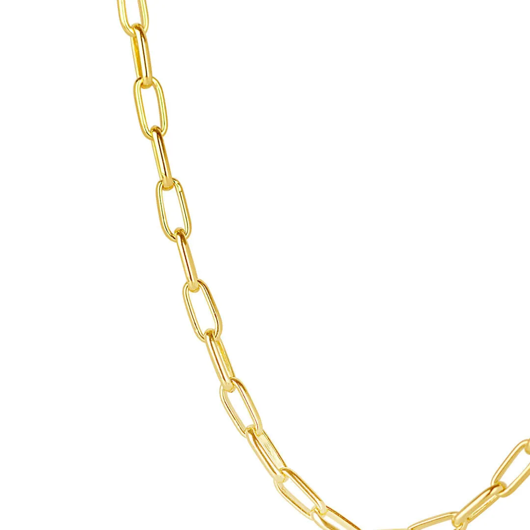 Paperclip Chain Necklace | Gold