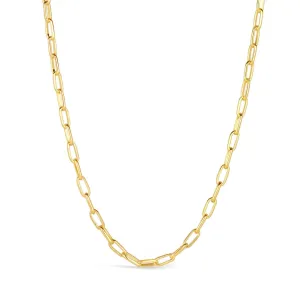 Paperclip Chain Necklace | Gold