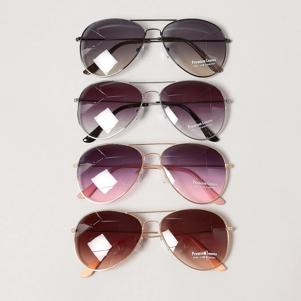 Pastel Assorted Aviator Sunglasses