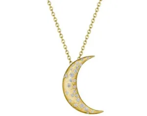 Penny Preville Diamond Sapphire Galaxy Crescent Necklace