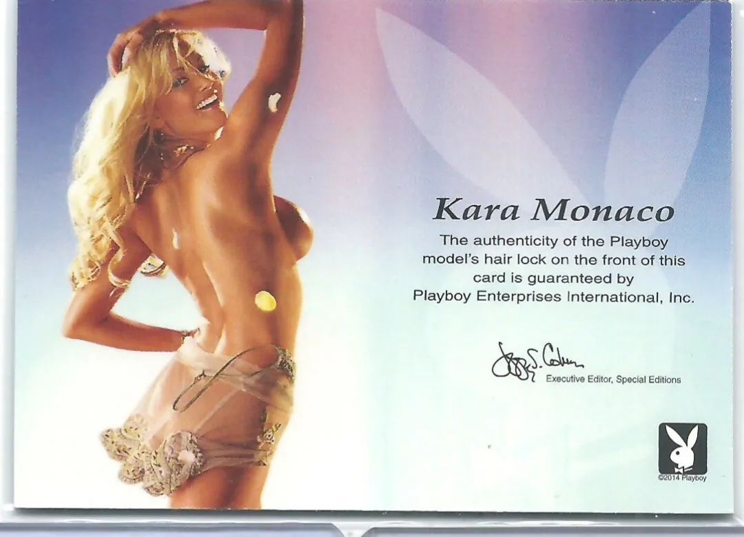 Playboy Centerfold Update 4 Kara Monaco Hair Locket Insert Card